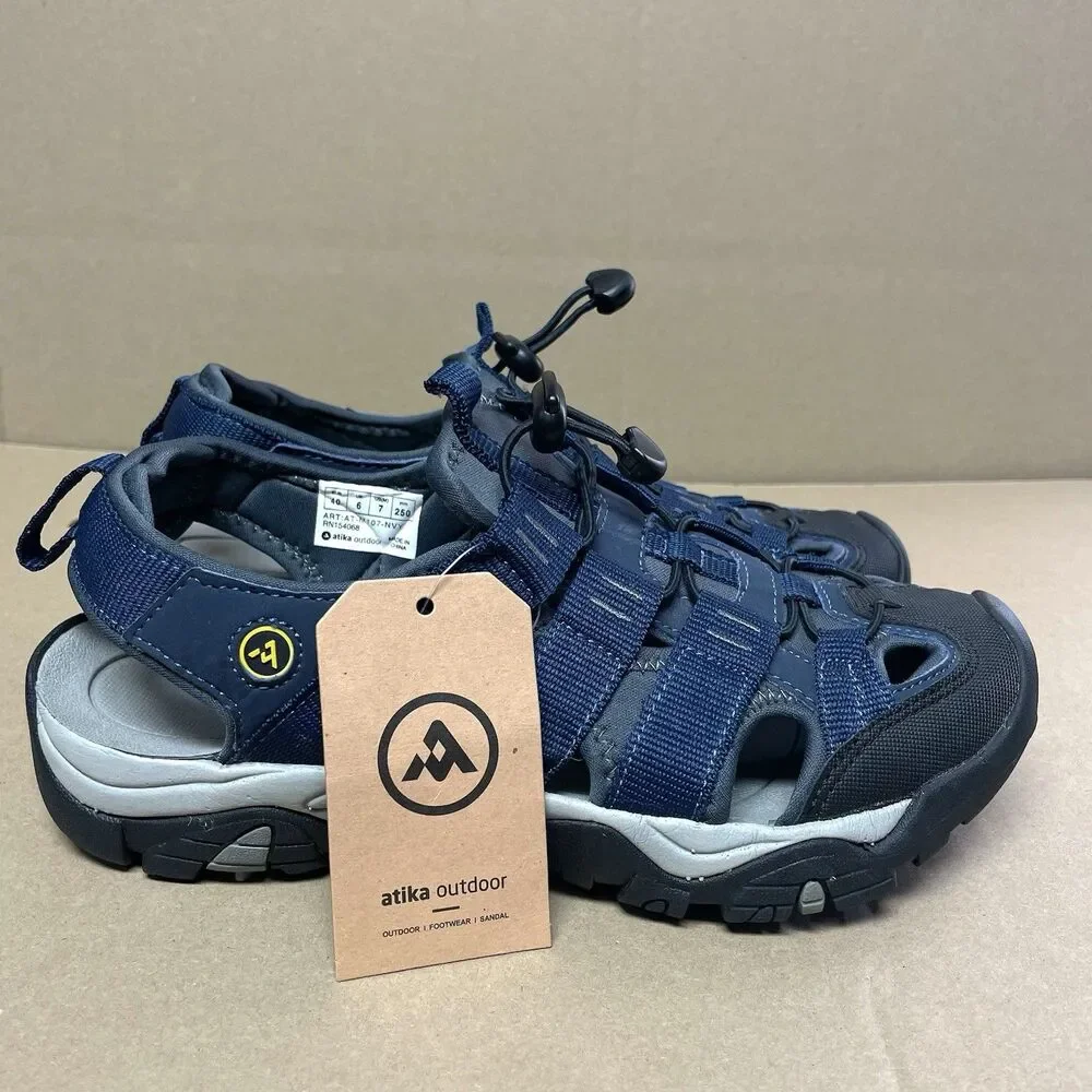 Atika Men’s Size 7 Outdoor Trail Hiking Fishing Waterproof Closed Toe Sandals